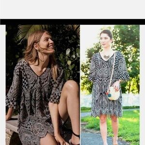 Akemi + Kim Anthropologie Brooke Eyelet Swing Dress size 6 Excellent condition